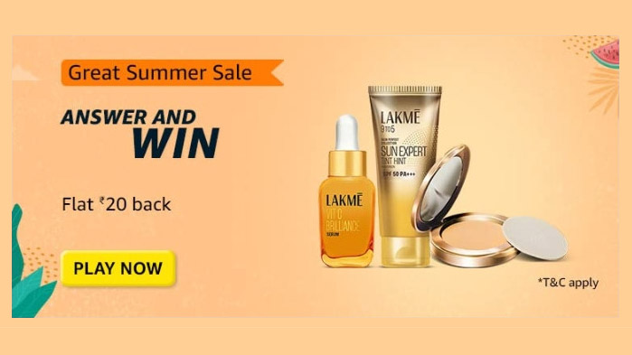 Amazon-Lakme-Great-Summer-Sale quiz