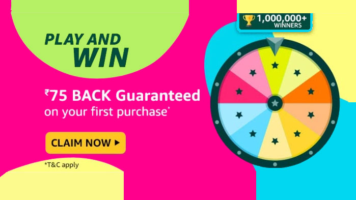 Spin and Win Get Rs 75 Back Guaranteed