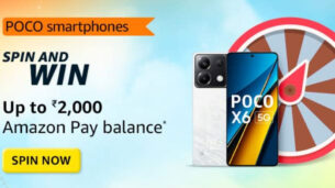 Amazon Poco Smartphone Spin and Win