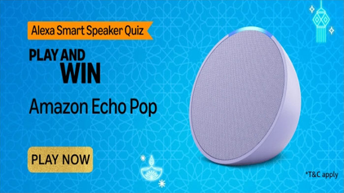 Amazon Echo pop Alexa-Smart-Speaker-Quiz-Answer